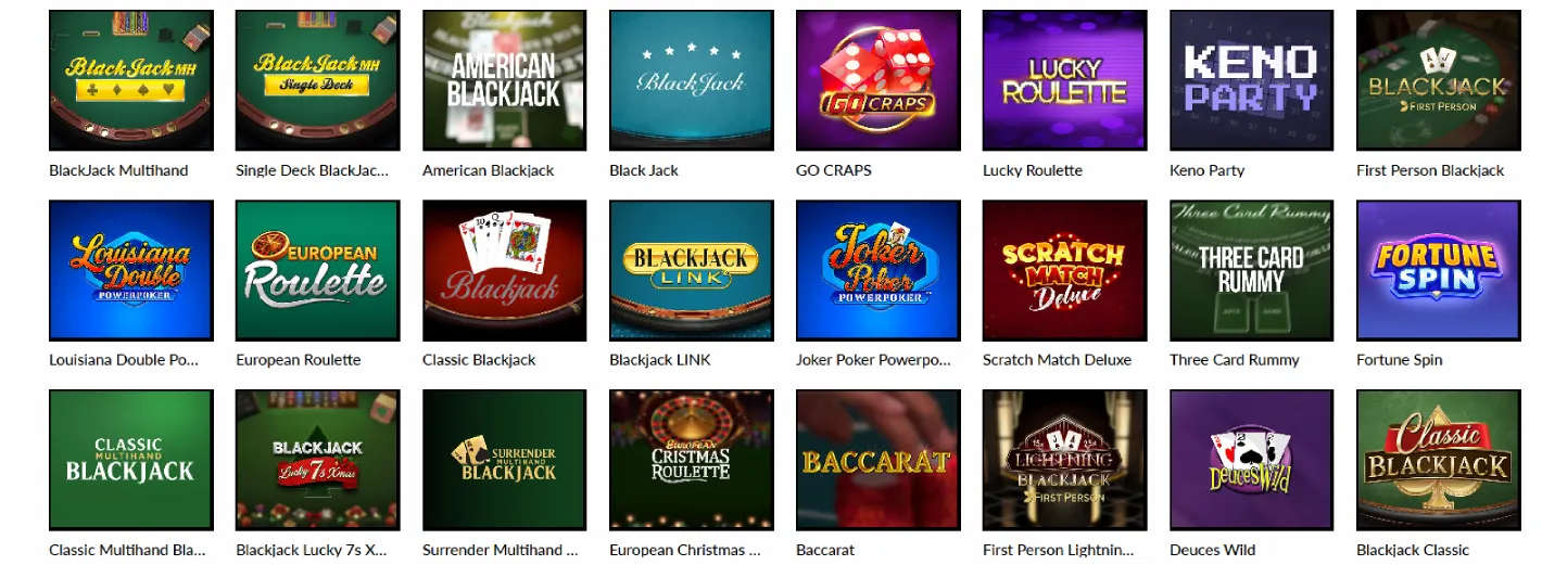 manga casino jeux de table