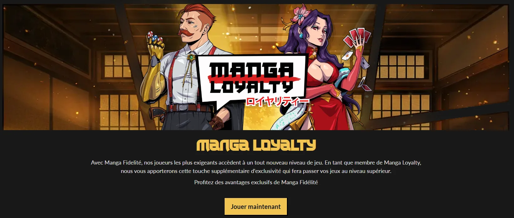manga casino loyalty